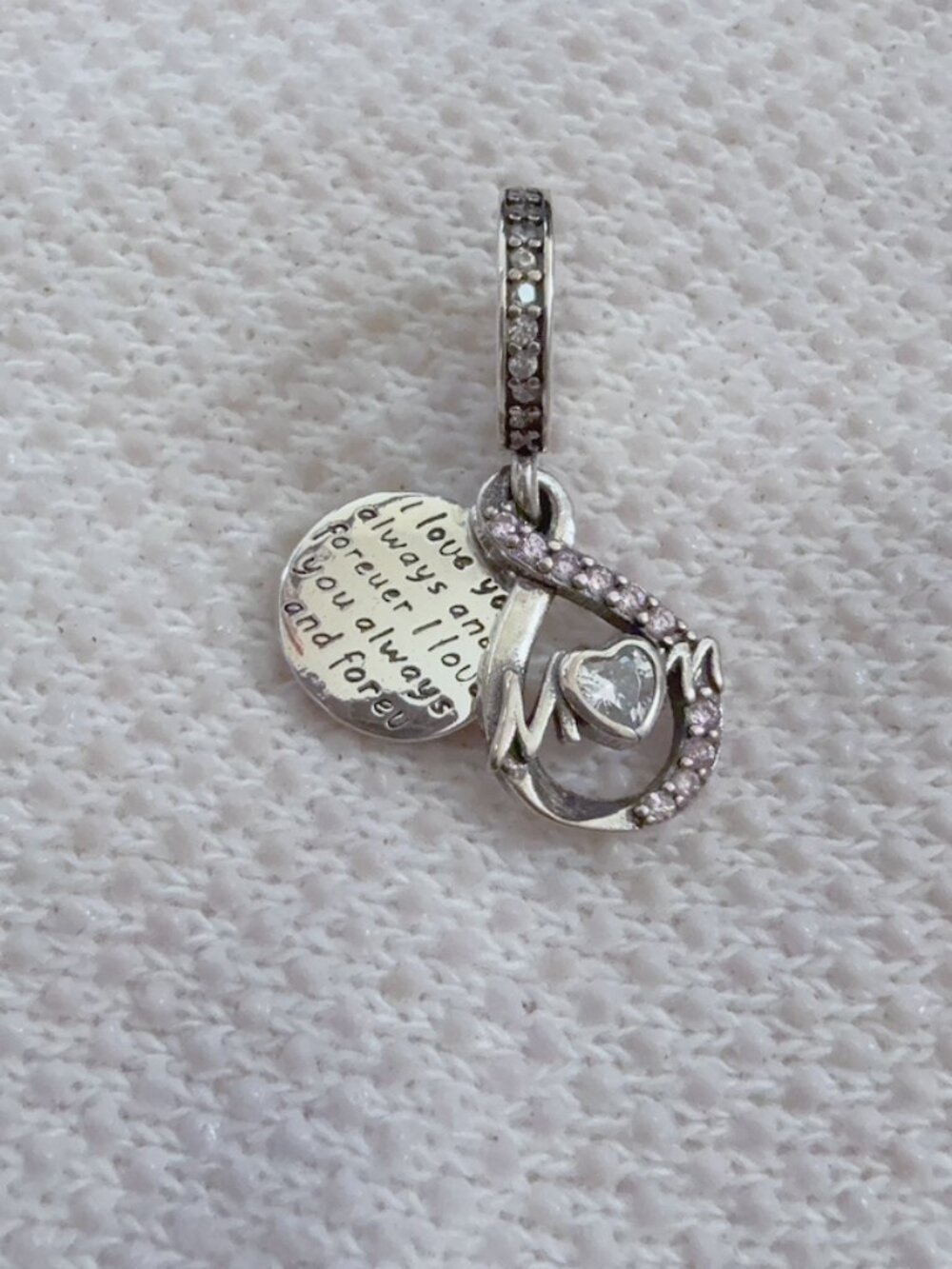 Mum Infinity Dangle Charm For Pandora Bracelet Necklace